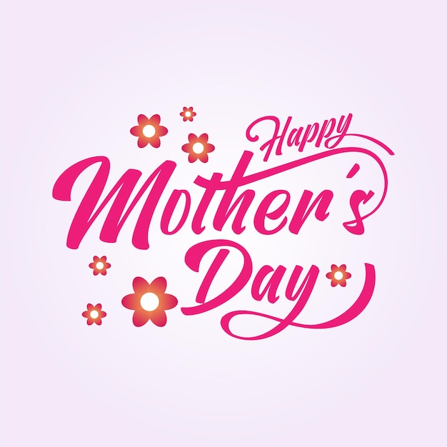 Typography mother's day template design