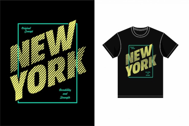 Typography new york graphic t shirt