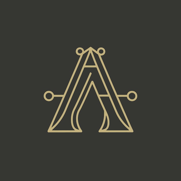 Типография контур логотип орнаменты современный чистый иллюстрация дизайна