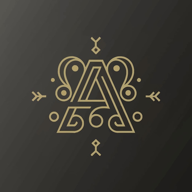 Типография контур логотип орнаменты современный чистый иллюстрация дизайна