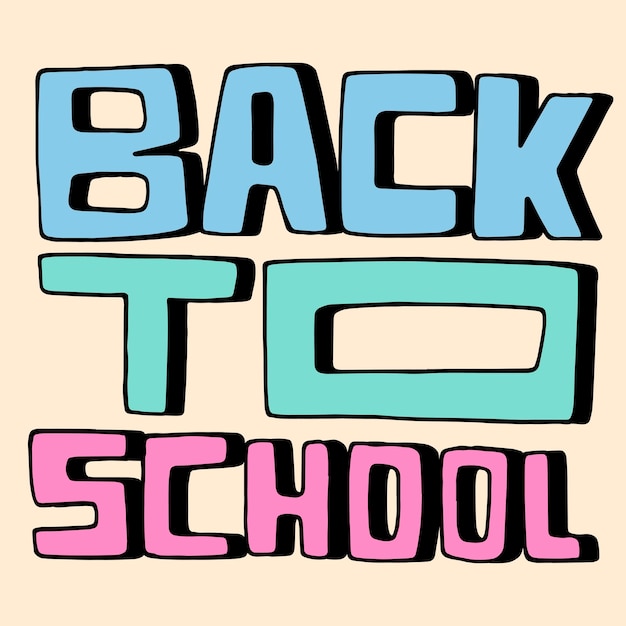 Vector typography phrase for back to school