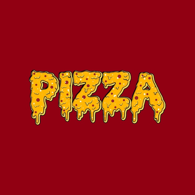 Vector typography pizza