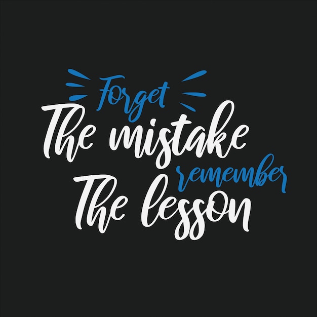 Vector typography quote hand lettering