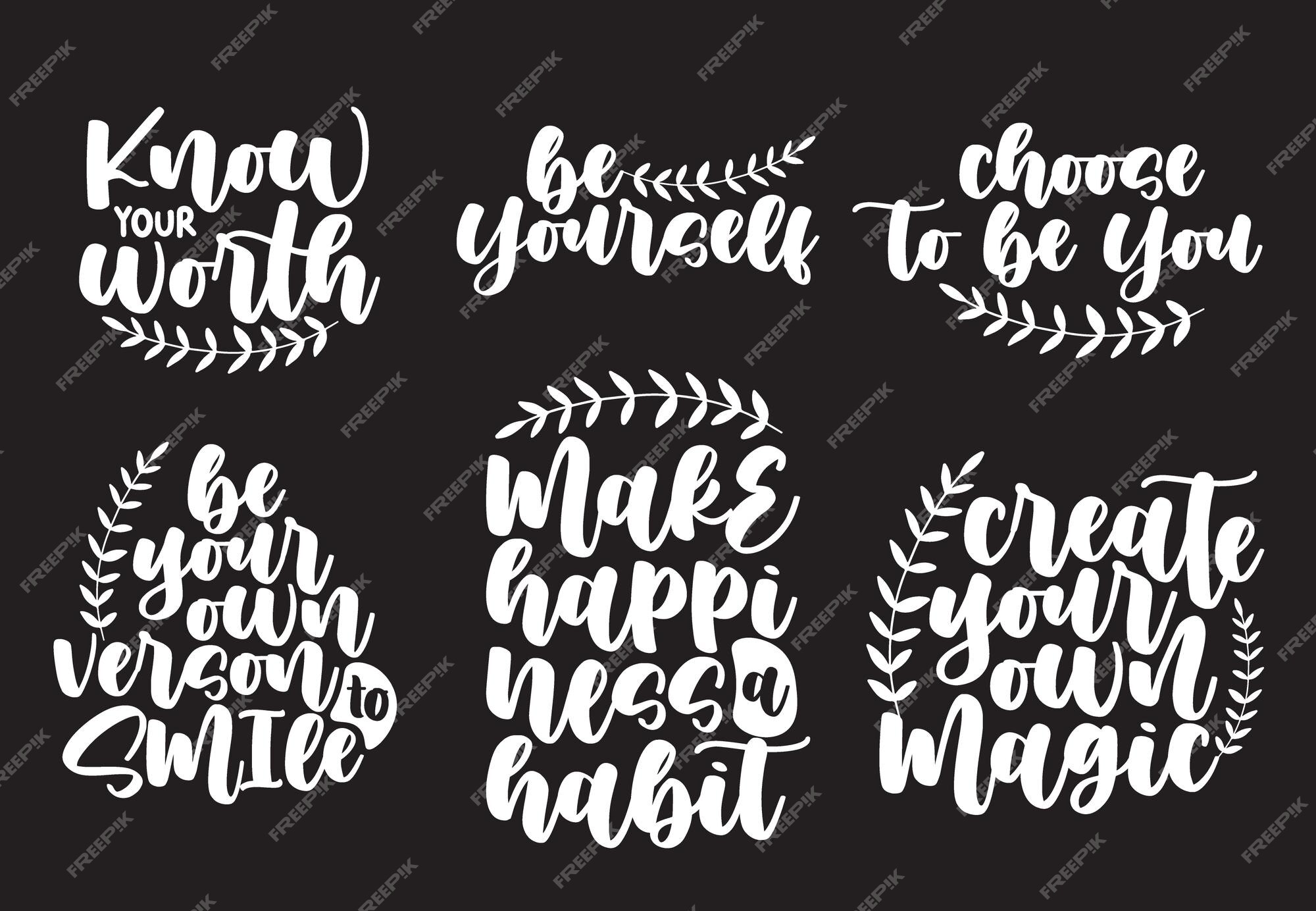 Enjoy yourself quote sign typography Royalty Free Vector