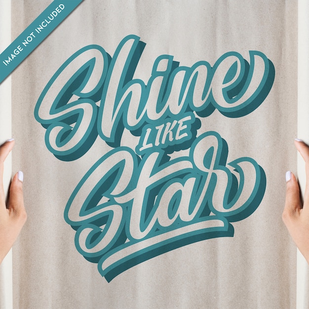 Typography quotes shine like star