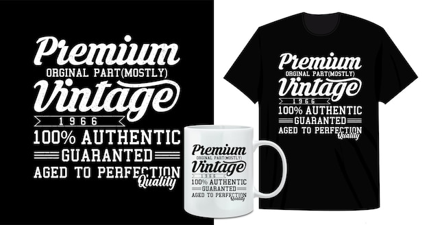 Typography T shirt and coffee mug design