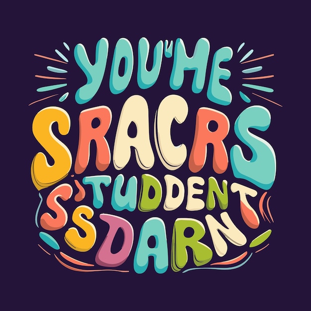 Typography tshirt design for International Student Day