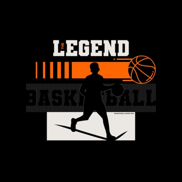 typography vector basketball t shirt design illustration Premium Vector