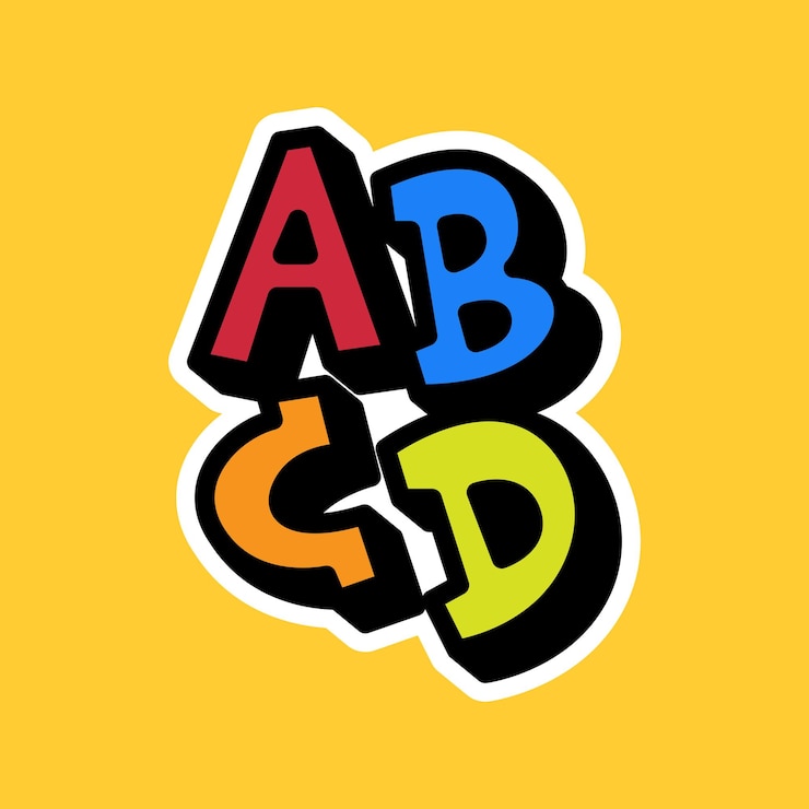 वेक्टर typography vector cartoon art illustration on isolated background