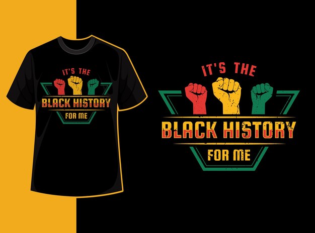 Typography vintage black history month t shirt design with black history quote and vector shape