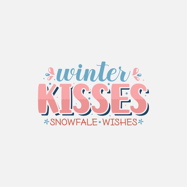 Vector typography for winter holidays