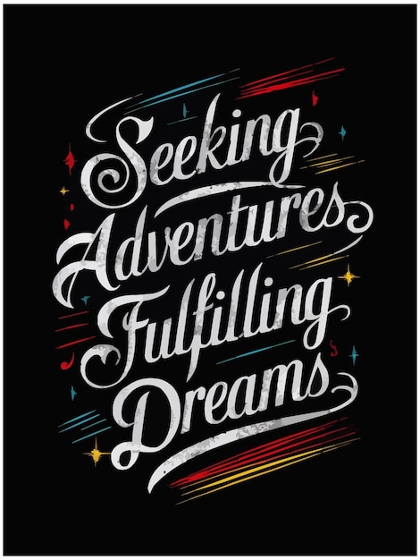 Typography with a unique colorful vector design pattern