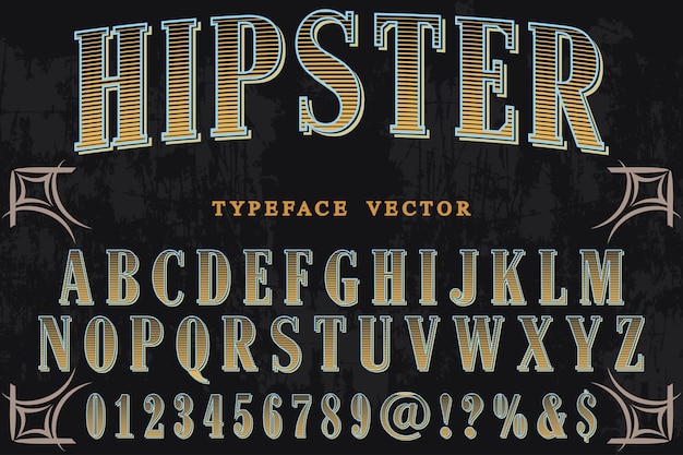 Tipografia con la parola hipster