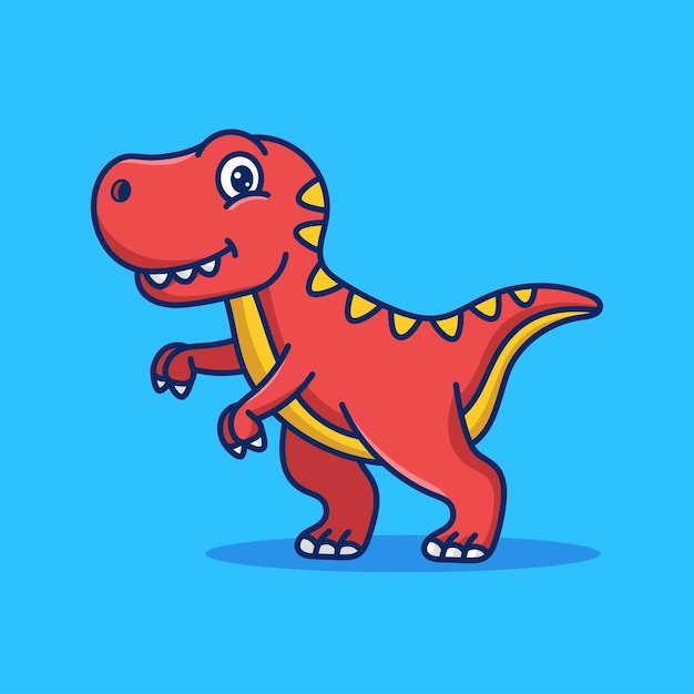 Vector tyrannosaurs cartoon illustration