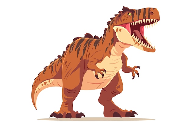 Tyrannosaurus dino Flat vector illustration isolated on white background