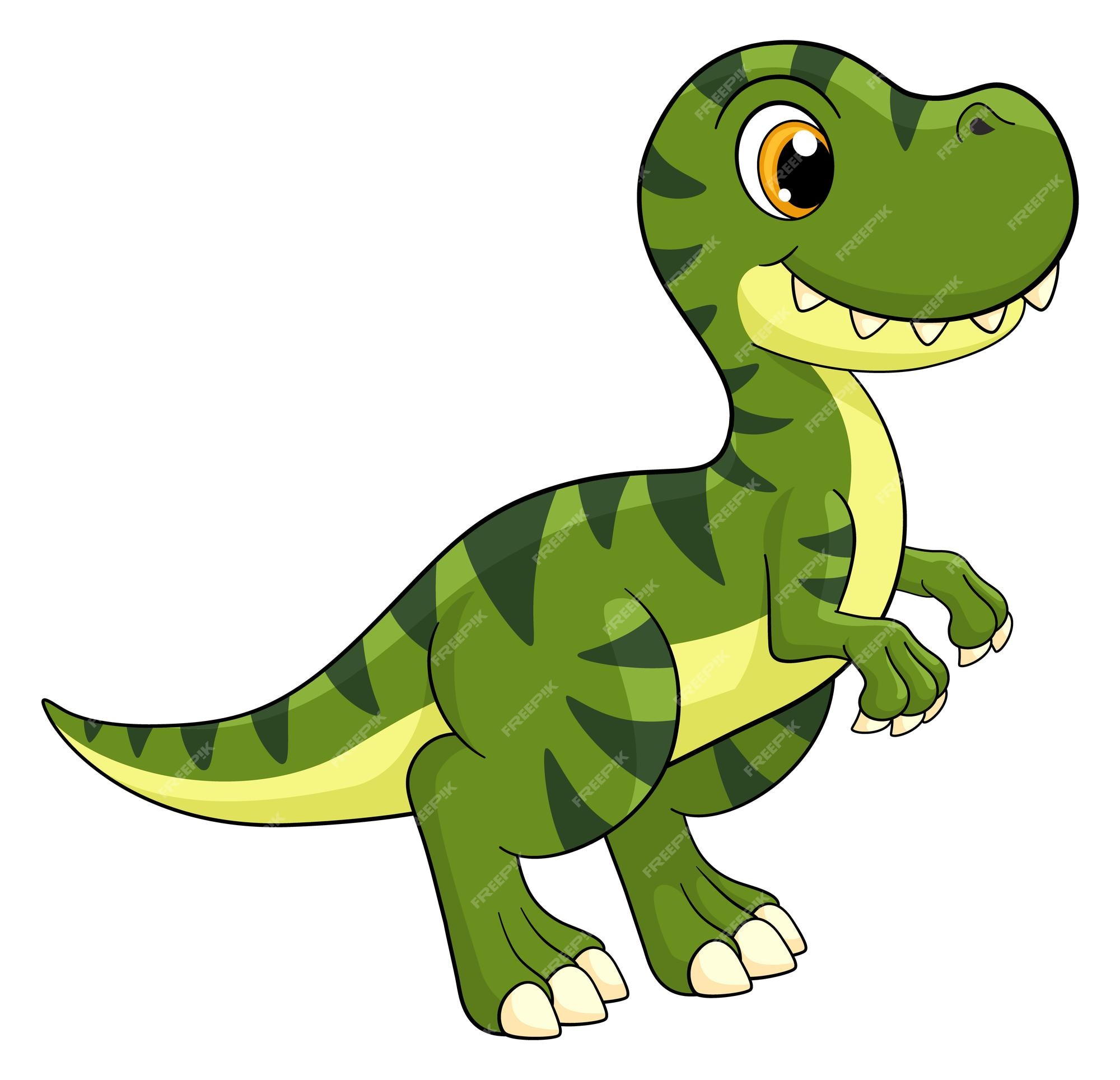 Premium Vector | Tyrannosaurus rex cartoon icon cute baby dinosaur isolated  on white background