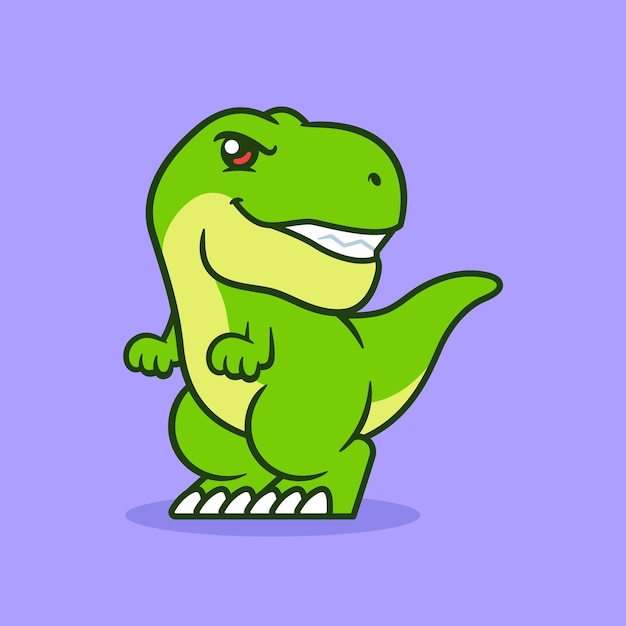 Tyrannosaurus Rex Flat Design Illustration