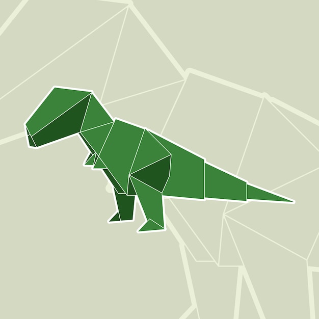 Vettore origami tirannosauro rex