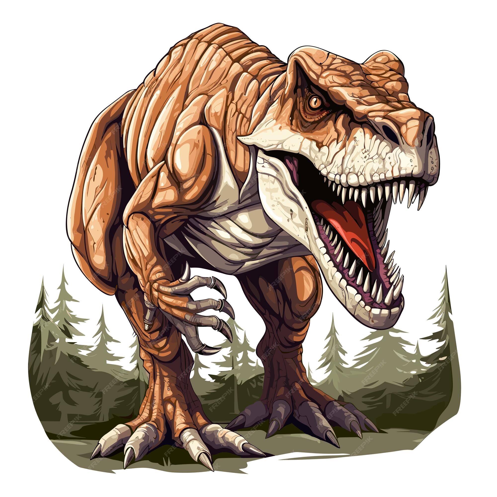 Premium Vector  Tyrannosaurus rex vector illustration. t-rex dinosaur  isolated on white background