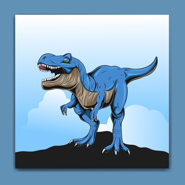 Tyrannosaurus rex vector illustratie volledige kleur