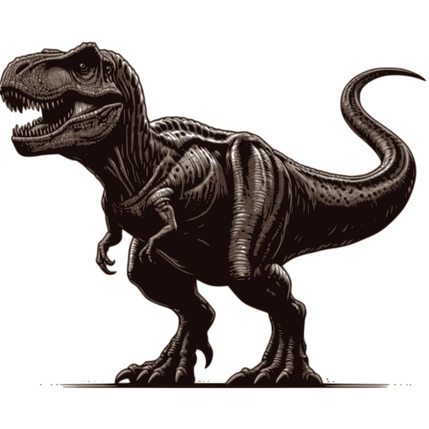 Vector tyrannosaurus rex vector on white background
