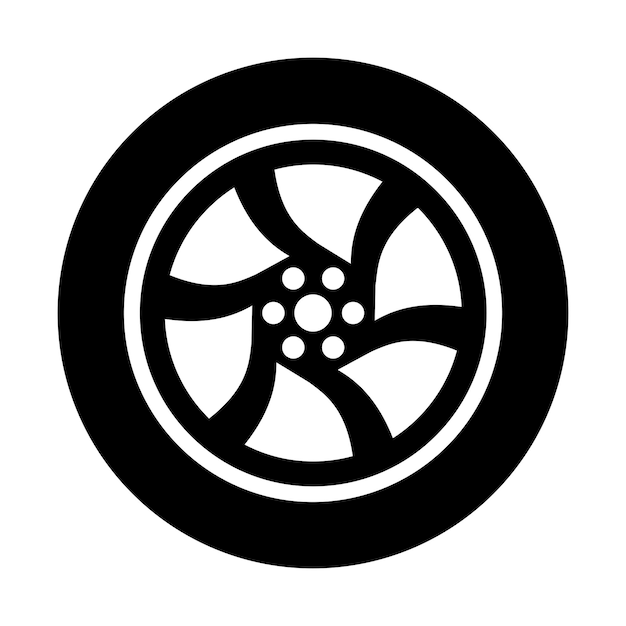 tyre icon for graphic and web design