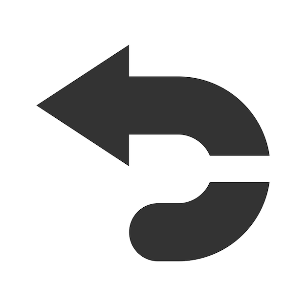 U-bocht naar links pictogram