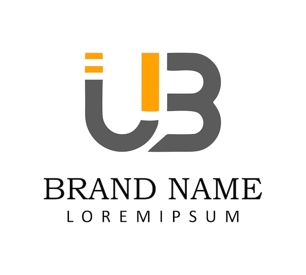 U en B brief Logo ontwerpsjabloon