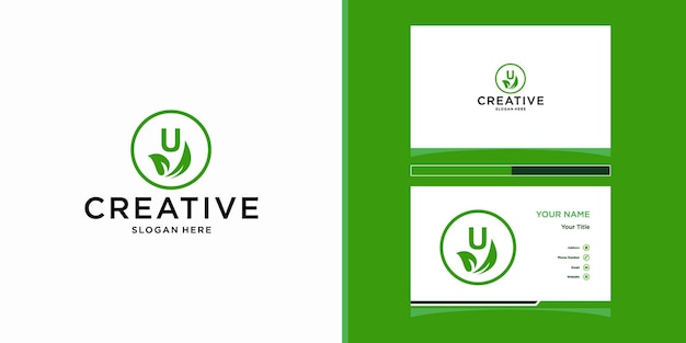 U leaf logo design