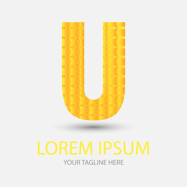 Vector u letter colorful gradient logo template