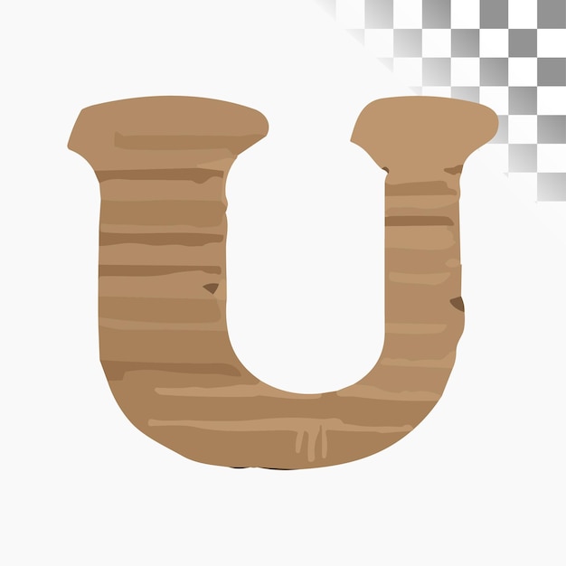 ベクトル u 文字デザイン スタイリッシュなフォント カートボード アルファベット