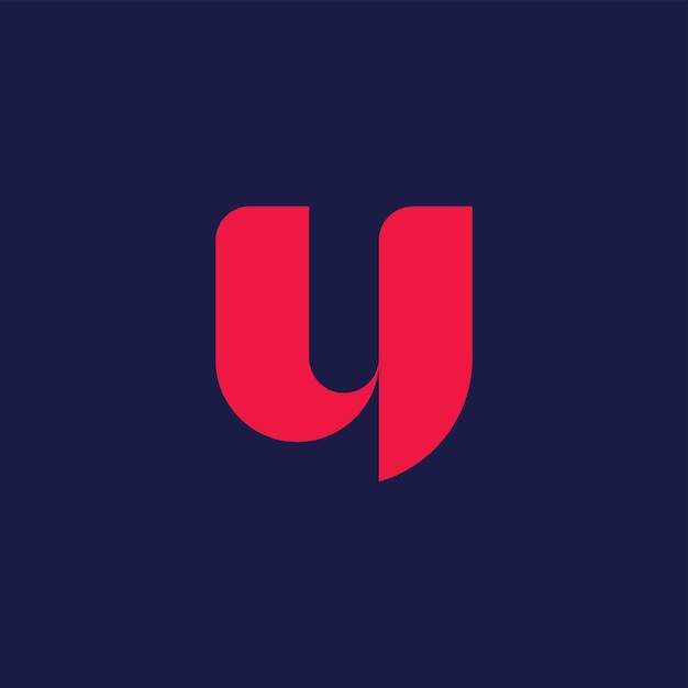 U 文字ロゴ デザイン テンプレート要素