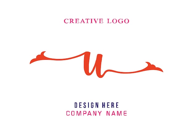 U lettering logo is simple easy to understand and authoritative