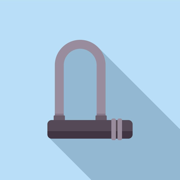 Vector u lock providing security and protection for bicycle