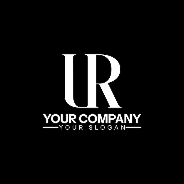 U R Logo monogram initials design template