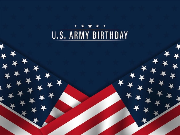 米国陸軍誕生日ベクトル イラスト 6 月 14 日。