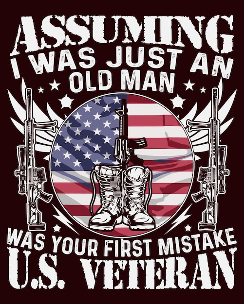 U S veteran day t shirt design vector