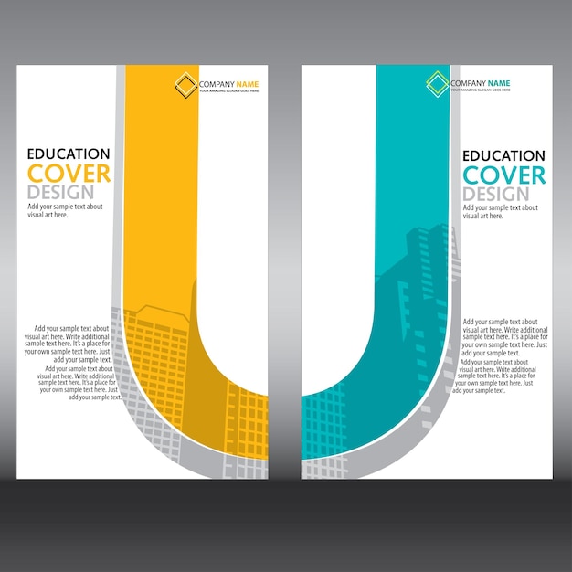 U Style book cover design template.
