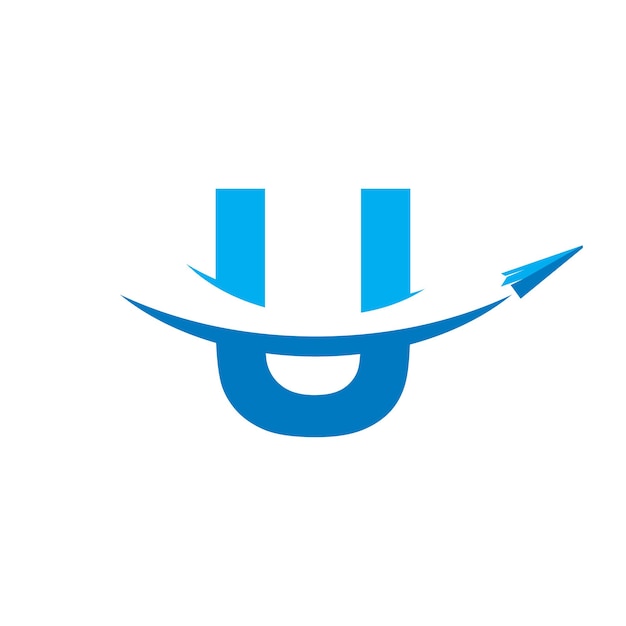 U travel Initial Logo Template