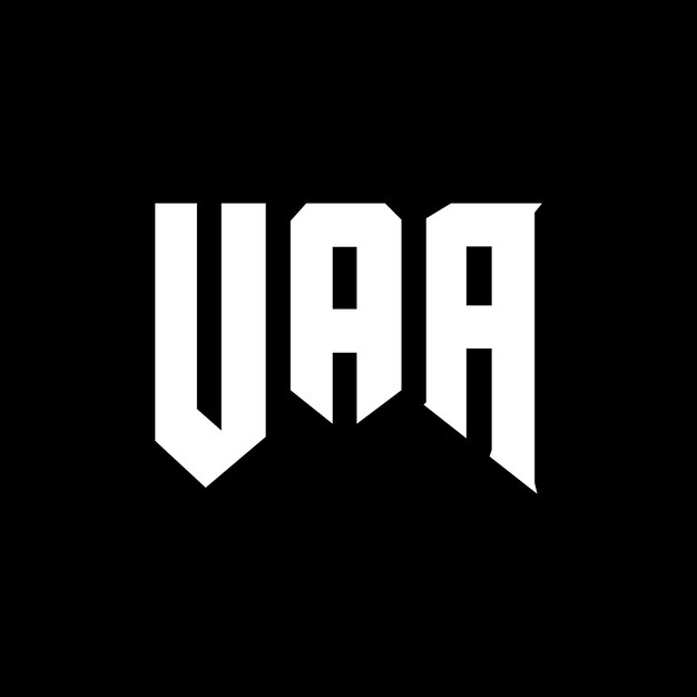 UAAのロゴデザイン 黒と白のカラーコンビネーション UAAのベクトル UAAのアイコン UAAのアルファベット UAAのタイポグラフィー