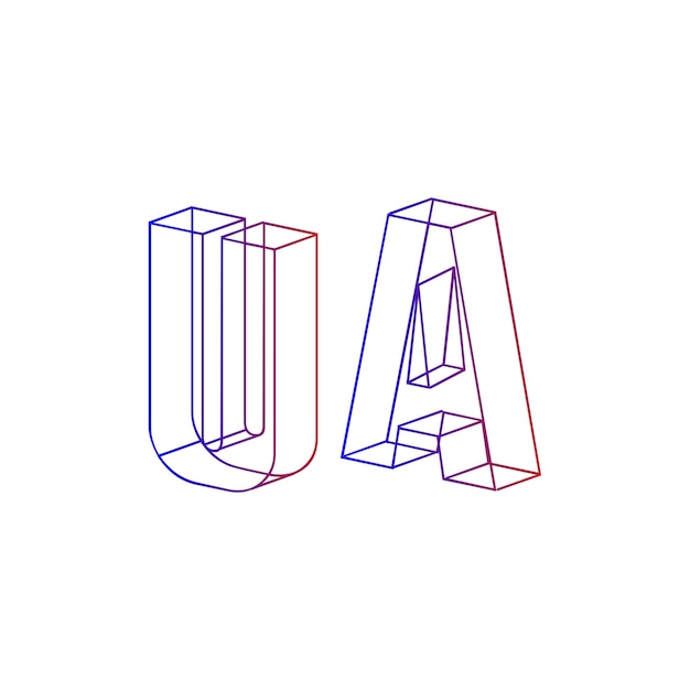 uaabstract typography alphabet