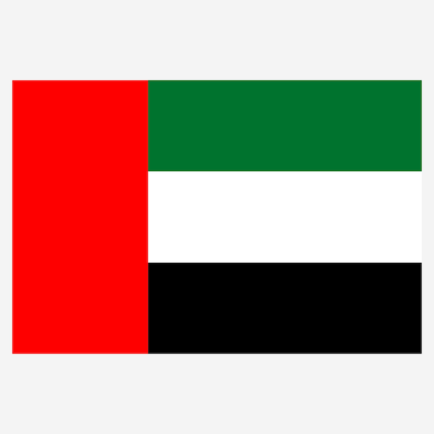 Uae flag isolated vector illustration