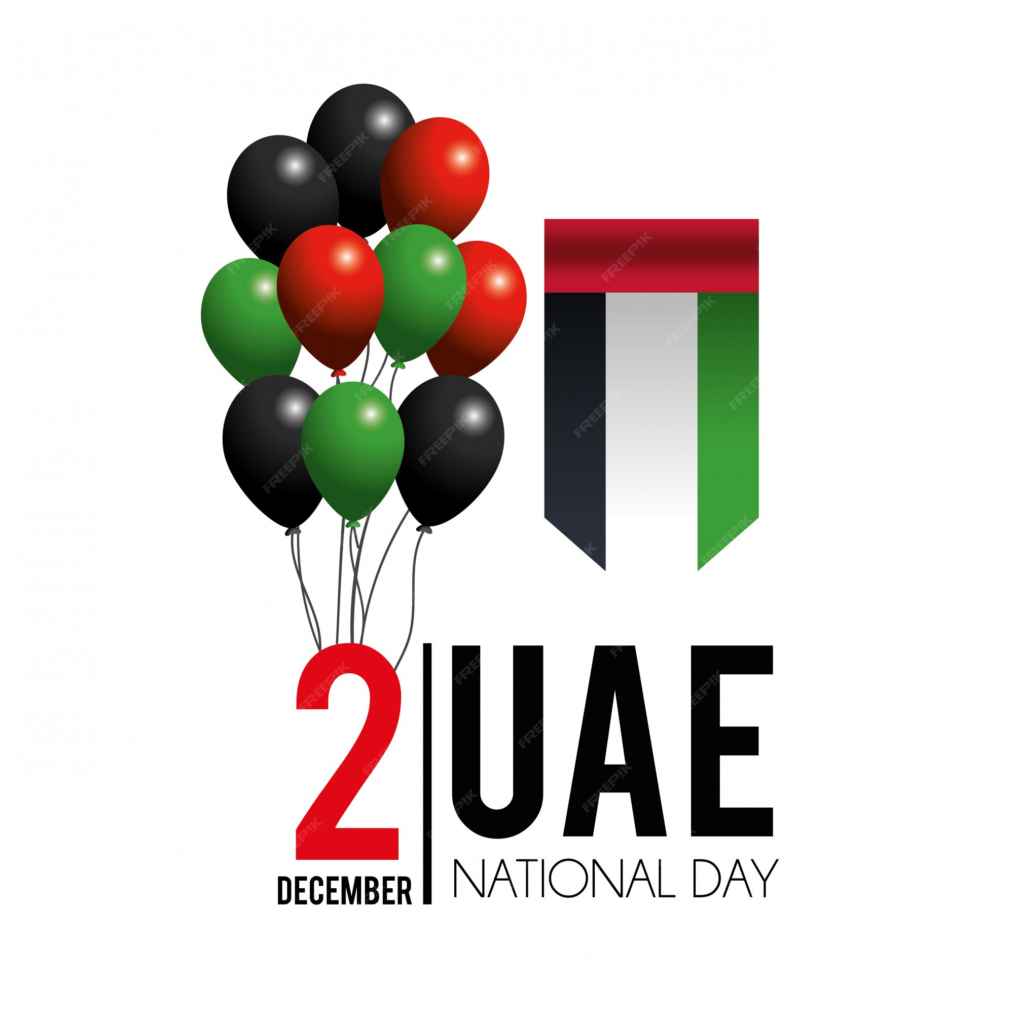Premium Vector Uae Flag With Balloons To Celebrate National Day uae-national-day-2017-fireworks-events-in-dubai-uae