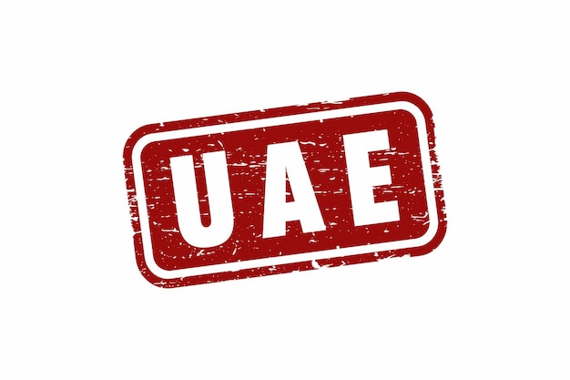 UAE grunge rubber stamp