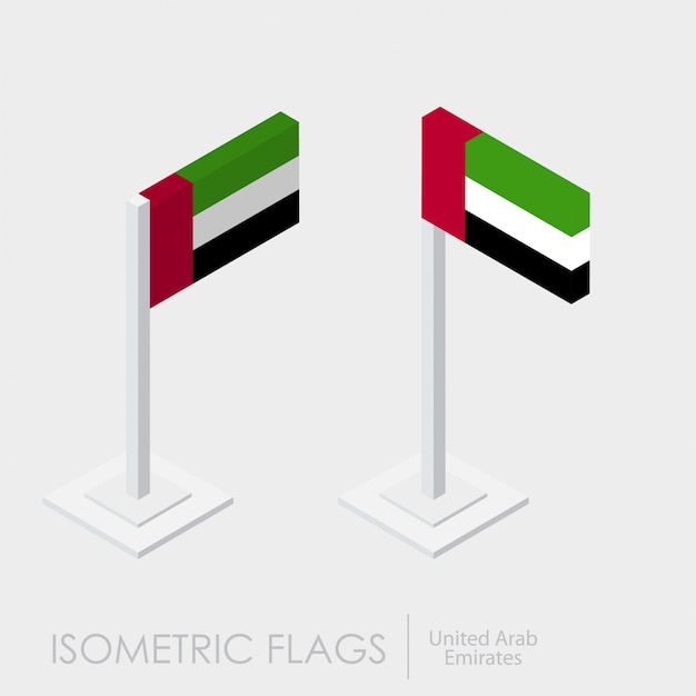 UAE Isometric Flag