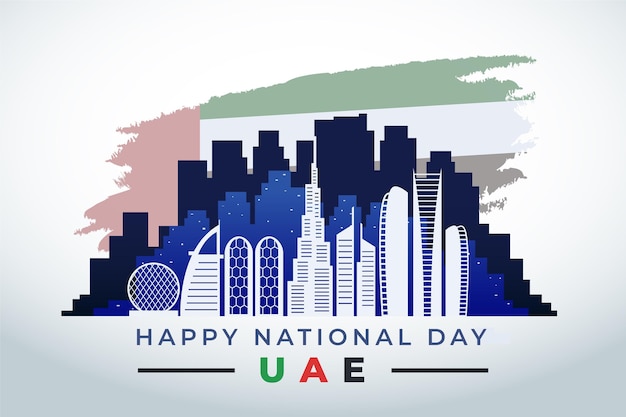 Vector uae national day flat design