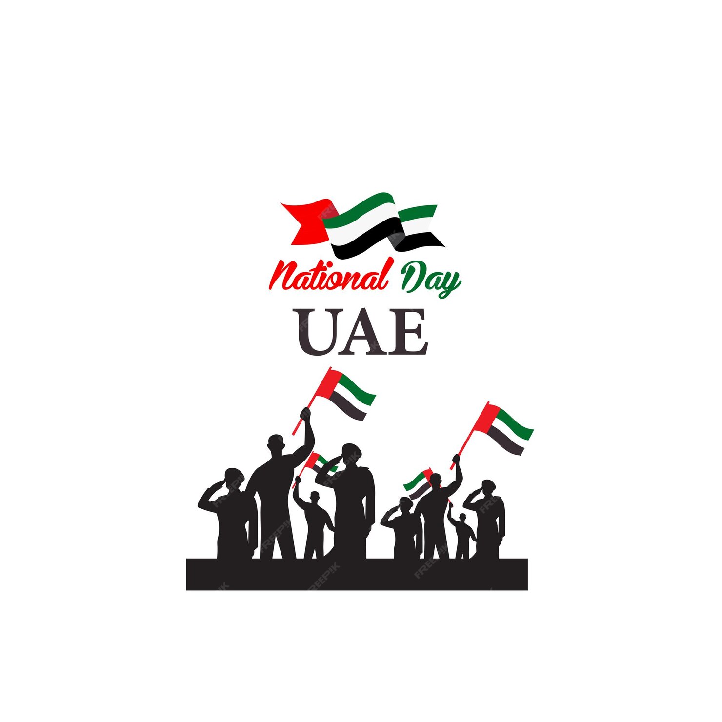 Premium Vector Uae national day logo design vector illustration