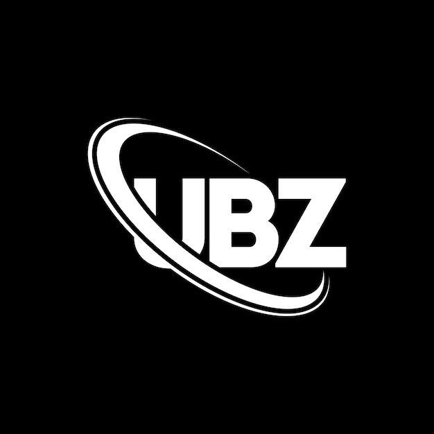 Vettore logo ubz lettera ubz lettera logo design iniziali logo ubz collegato con cerchio e maiuscolo monogramma logo ubz tipografia per il business tecnologico e marchio immobiliare