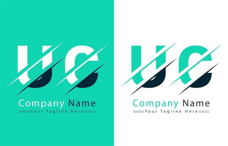Vector uc letter logo design template vector logo illustratie