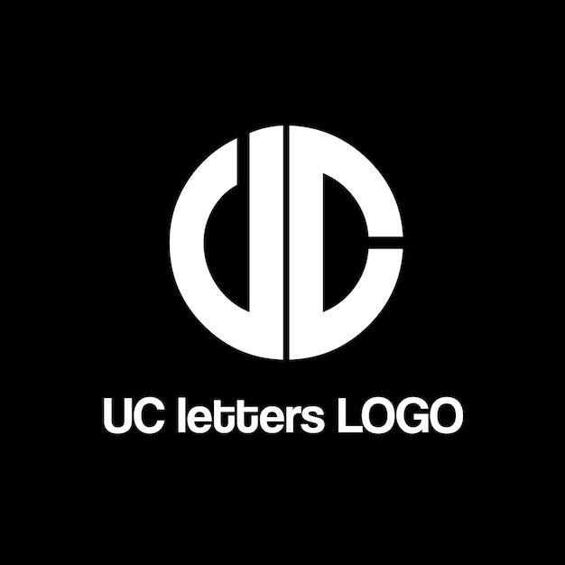 Vettore design del logo vettoriale delle lettere uc